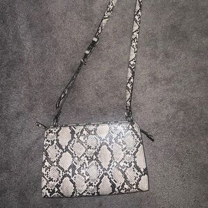 Urban Outfitters Black and White Snakeskin Crossbody Bag